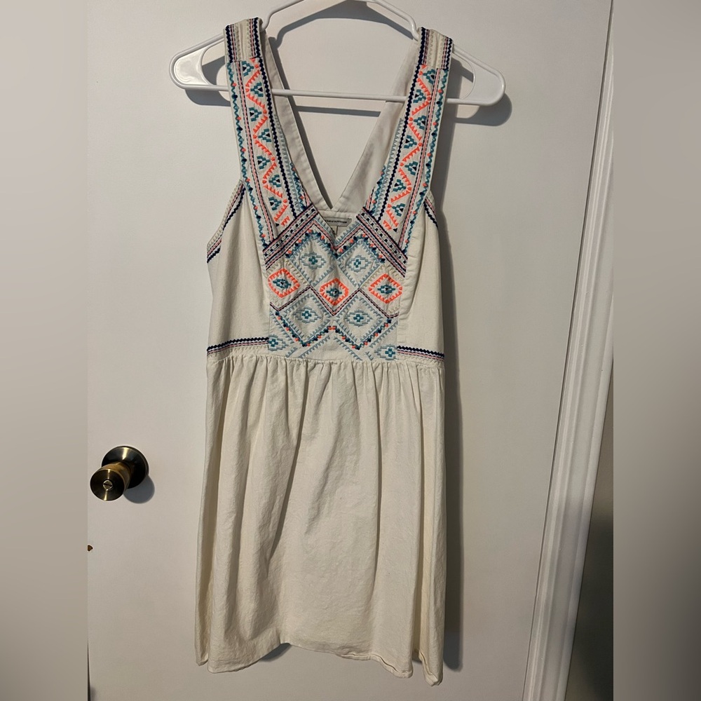 Embroidered Cream American Eagle Dress